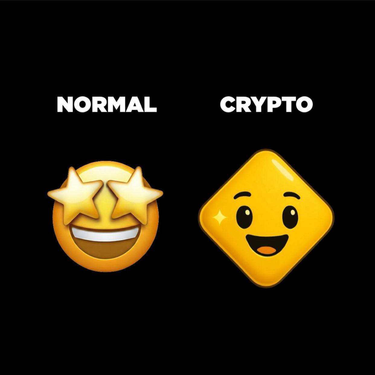 Normal vs Crypto meme
